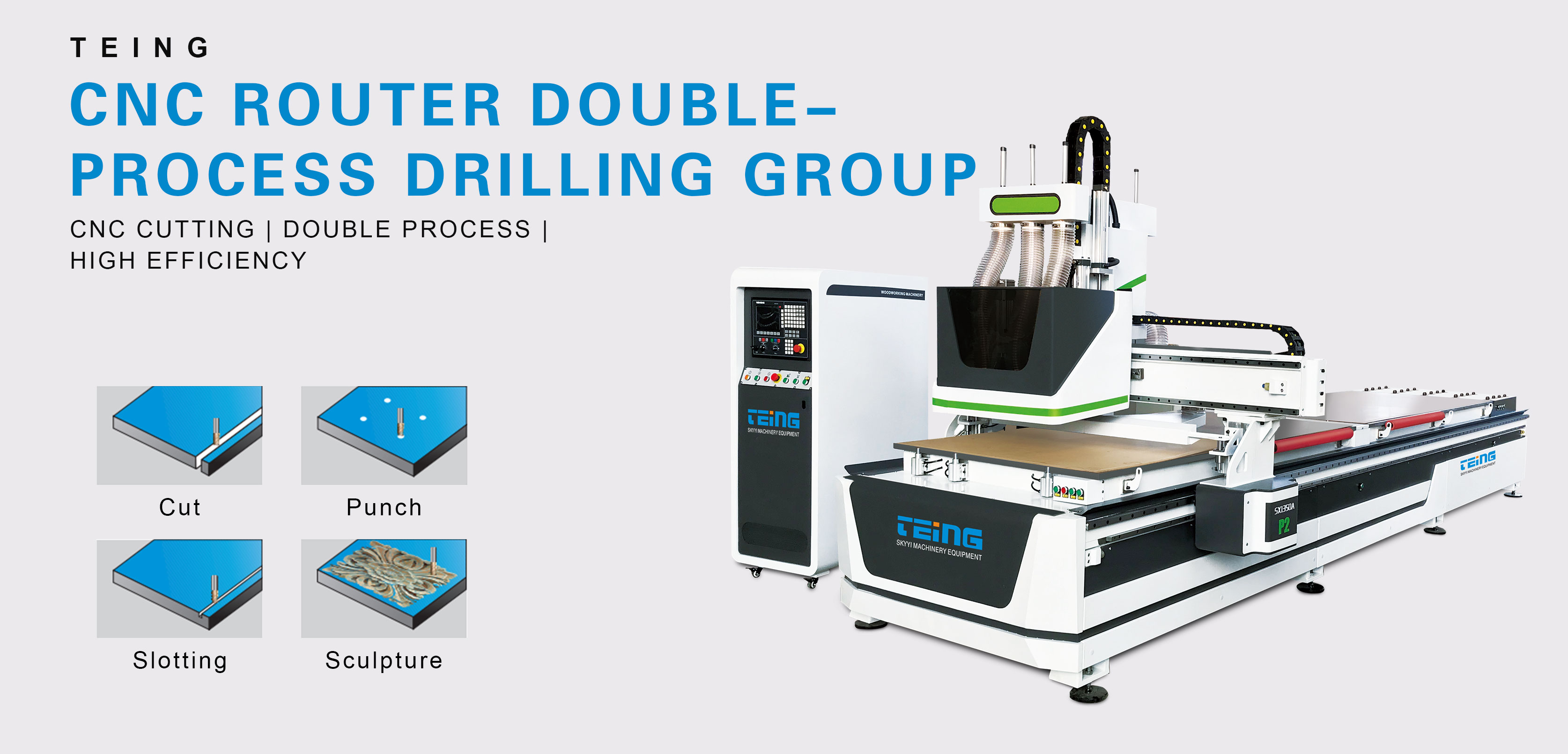 CNC Router Double-process Drilling Group